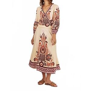NEW RUBYYAYA zeezee maxi dress in cream